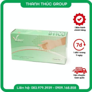 [Hộp 100 Chiếc ] Găng Tay Cao Su Y Tế Vglove Nhám Không Bột Full Size(XS,S,M,L,XL)