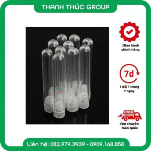 Combo 5 Ống nghiệm nhựa PS trắng trong có nắp 5ml (12x75mm) HTM