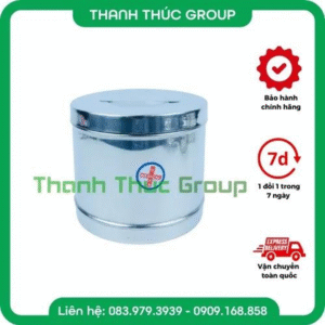Hộp Inox Tròn Đựng Bông Gòn